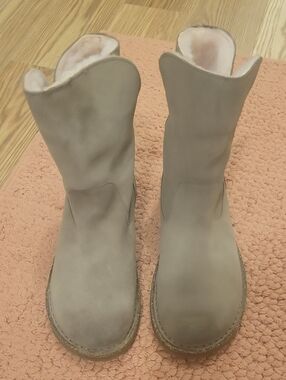 NEW Birkenstock Uppsala Shearling Gray Taupe Pink 39